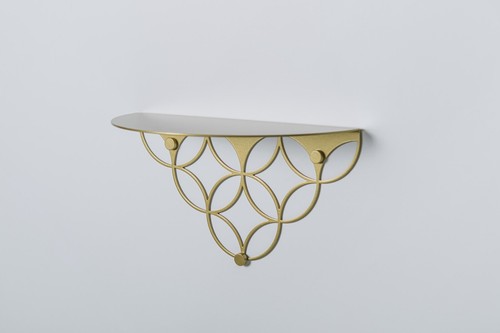 Wandregal goldfarben metall - goldfarben,