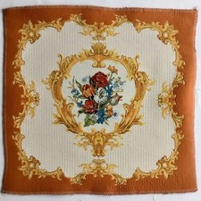 Gobelin Paneele Tapisserie Textilbild Blumen Rosen Barock Basteln Stoff 35x33 cm