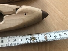 2 alte antike? Holz Weberschiffchen Webstuhlschiffchen  Metallspitze Webshuttle