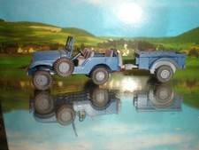 Roco # 143 # Willy´s Jeep M38 A1 m. Hänger # 1:87/H0 # US Army/Nato/UN/THW ua. #