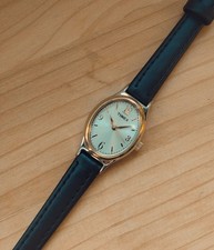 Timex Damenuhr | Bicolor | Oval | Lederarmband | Läuft gut