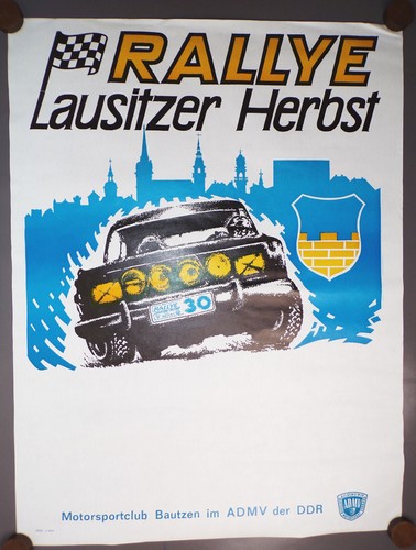 Ddr plakat rallye - plakat, lausitzer