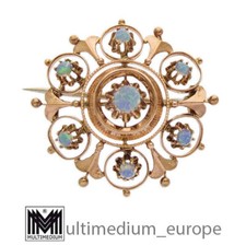 Jugendstil Brosche 333 Rotgold