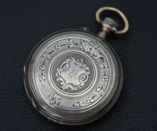 Antike Taschenuhr - Remontoir Cylindre 10 Rubis 0,800 Silber - Funktioniert