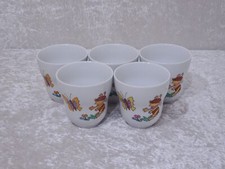 5 x Kahla DDR Design Porzellan Becher - Vintage - Biene Schmetterling - 8 cm
