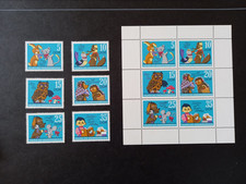 DDR 1972  Mi-Nr. 1807-1812- Kinderfernsehen - Postfrisch Kleinbogen+Einzelmarken