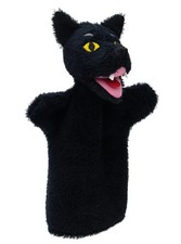 Handpuppe wolf schwarz 28cm - wolf,