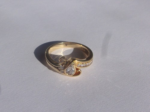 Karätiger goldring mit - goldring,