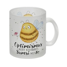 Pummel Biene Glas Tasse mit