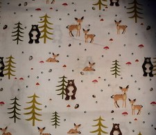 Baumwollstoff Tanne, Reh