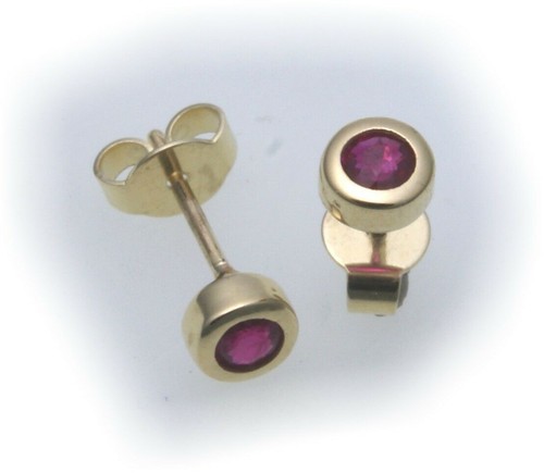 Ohrringe stecker rubin echt - ohrringe,