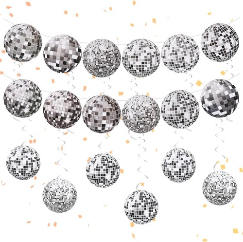 Discokugel deko set 70er - set,