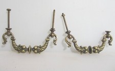 Viktorianisches Messing Schubladengriffe Ziehkommode Truhe Rokoko Barock Antik Alt x2