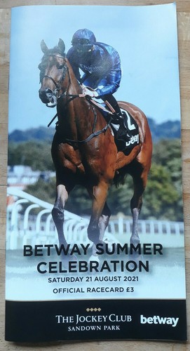Sandown race card - 21.8.21, 2021
