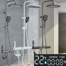 LED Duschset Duscharmatur Duschsystem Mischbatterie Regendusche Kopf Handbrause