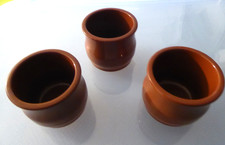 3 feuerfeste kleine Keramik Gefäße Töpfe überbacken Mikrowelle tieffrieren koche