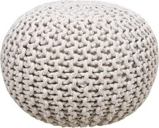 RAJRANG runder osmanischer Pouffe Bezug, gestrickt gewebt