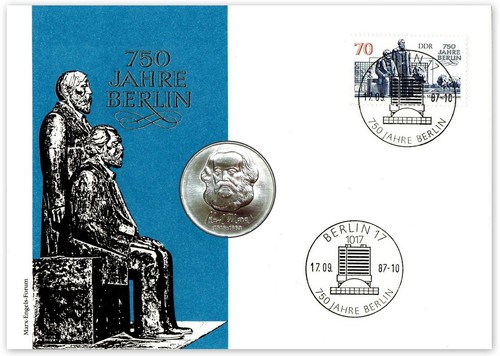 Ddr numisbrief marx - -,