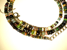 Äthiopische Welo Black Opal Kette   46,3 ct.