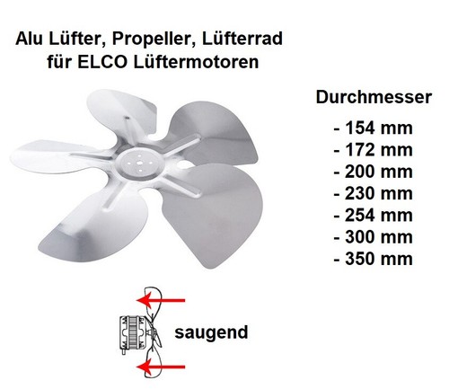 Alu lüfter propeller - alu,
