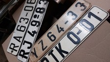 altes DDR Nummernschild Kennzeichen KFZ Schild Autokennzeichen 4 Stück Dresden 