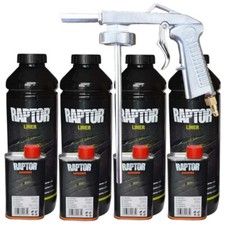Raptor Lack Beschichtung 4x 1er Set / Farbton & Set wählbar.