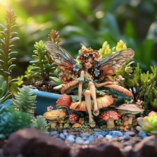 Acryl Garten Boden Stecker Blumenfee Statue Skulpturen Topfpflanze