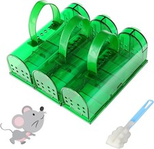 Mausefallen – 3 Stück, wiederverwendbar, sicher für Kinder, Haustiere und Mensch