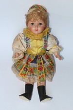 Osteuropäische Trachtenpuppe Polka 45 cm Hartplastik Vintage Tanz Puppe