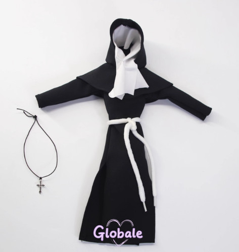 Schwarz nonne robe - schwarz, kleidung