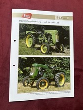 BAUTZ Traktor Dieselschlepper AS/AL 122  1953 Weltbild Prospekt Brochure