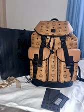 MCM Brandenburg Cognac Visetos Leder Original Rucksack Medium NEU