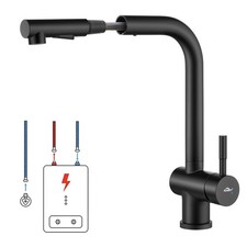 Niederdruck Küchenarmatur 360° Ausziehbar mit 2 Strahlarten Mischbatterie Küche
