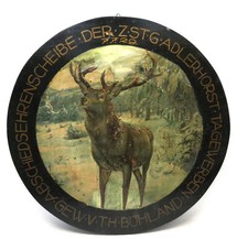 Schießscheibe Ehrenscheibe Adlerhorst Tagewerben 1929 Öl auf Leinwand D. 70,0 cm