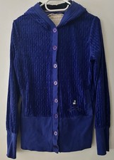 Sweatjacke Blau Samt Baumwolle