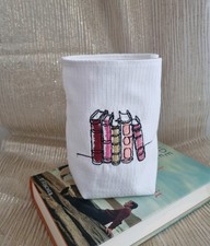 Lichtbeutel-Windlicht-Bücher-Leseratte-Handmade-bestickt-upcycling-