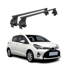 Menabo Dachträger Grundtäger für Toyota Yaris 2011-2019 50kg Stahl Schwarz 2 tlg