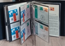 Fußball-WM BRD 1974 Album 19 Teile Ersttags-Erinnerungsbriefe Gedenkblatt Look !