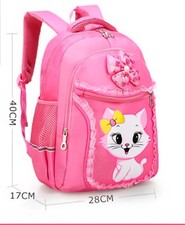 Kinder Rucksack Mädchen Rosa Katze Schultasche 