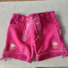 Trachten Lederhose Pink Damen