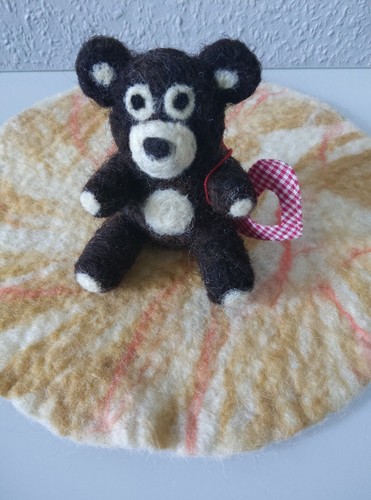 Teddybär nadelgefilzter bär - teddybär,