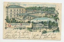 Litho AK Gruss vom Plateau Altenburg mit Bahnhof