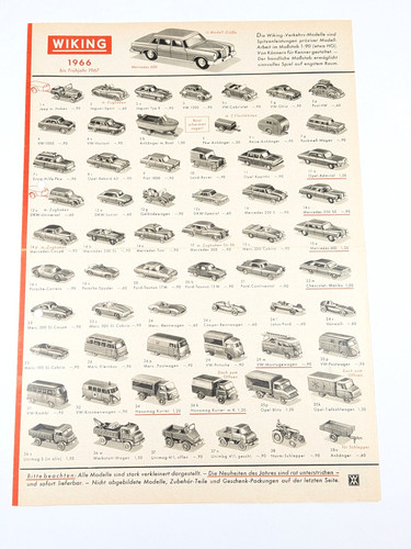 Wiking 1966 bild preisliste - wiking, bild-preisliste