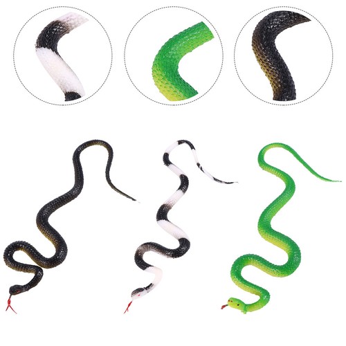 3pcs realistic rubber snake - 3pcs,