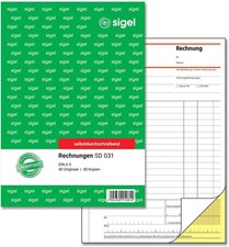 SIGEL SD031 Rechnungen A5 2x40