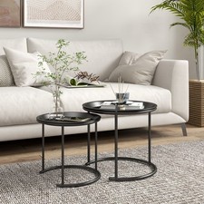 HOMCOM 2er-Set Couchtisch