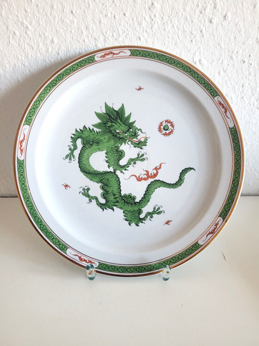 Prunkteller grüner drache - prunkteller,