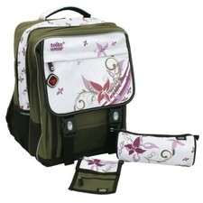 Schulranzenset 5 teilig Floret Olive Neu Büchertasche Schule