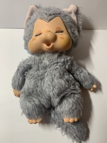 Vintage monchhichi style cat - vintage,