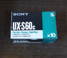 10 Stück MC SONY UX-S 60 Type II Musikkassetten Audio Leerkassetten Talent Award